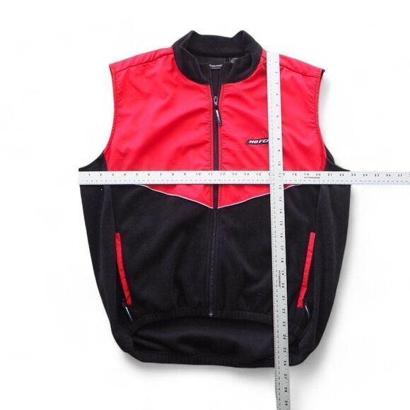 NO FEAR Vintage Cycling Lightweight Full Zip Vest Red / Black Men's Large (L) - Picture 4 of 5